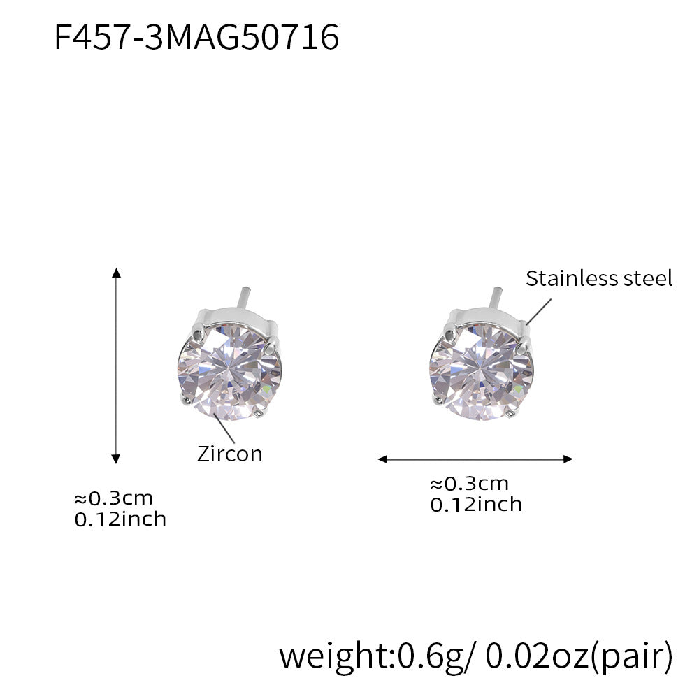 Planderful Super Flash 5A Zircon Stud Earrings For Women