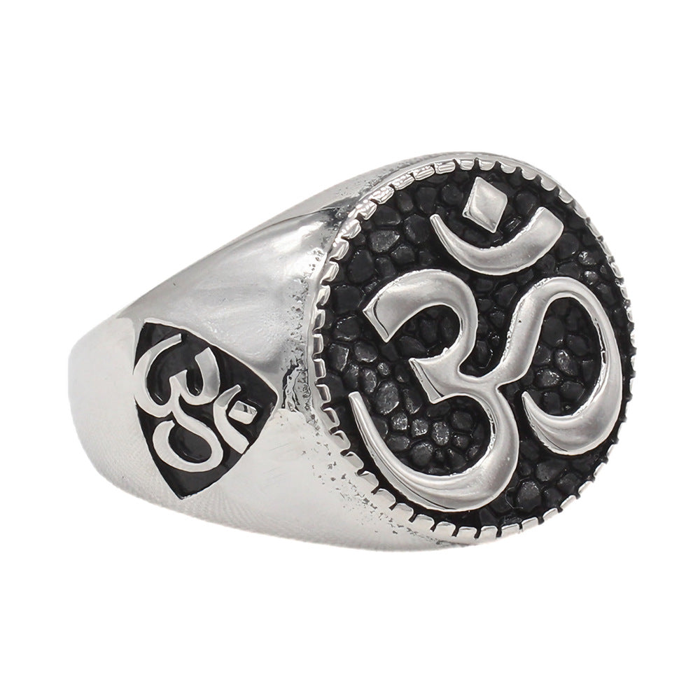 Planderful Titanium Steel Ring Unisex Retro Fashion Statement Accessory For Men And Women