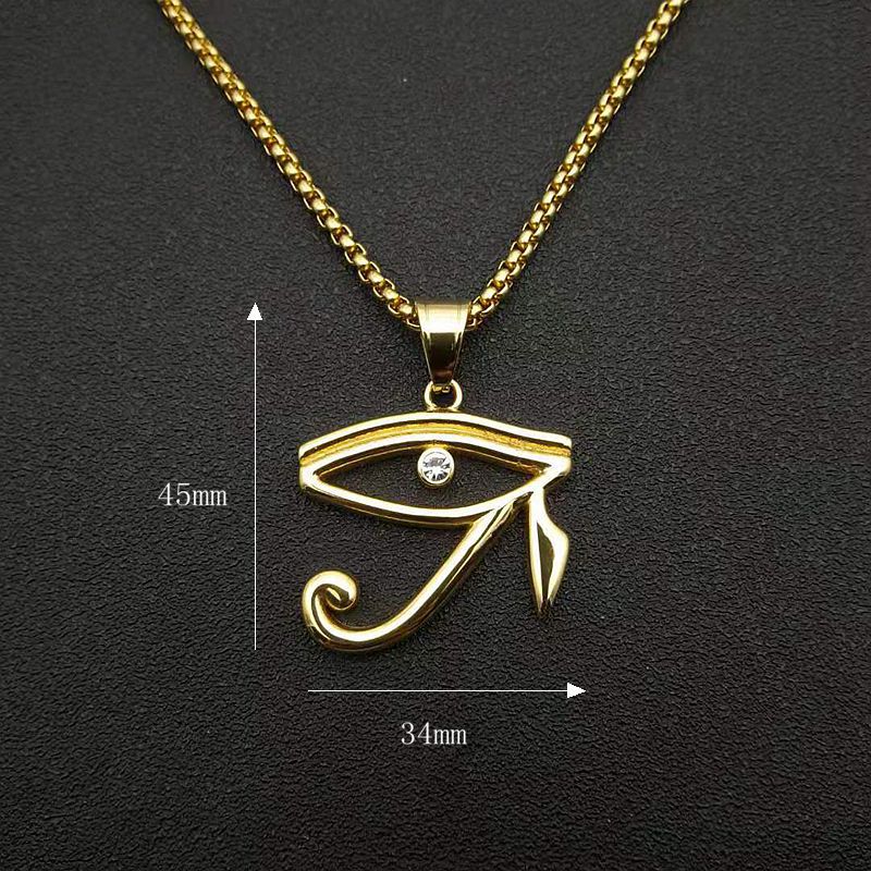 Steel Necklace – Vintage Egyptian Amulet