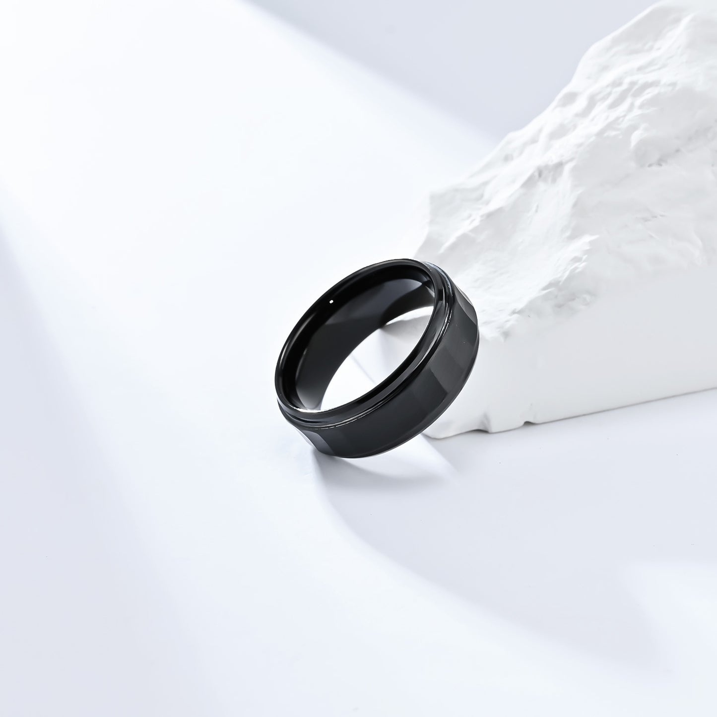 Carbonized Tungsten Steel Ring Men's Personalized Jewelry