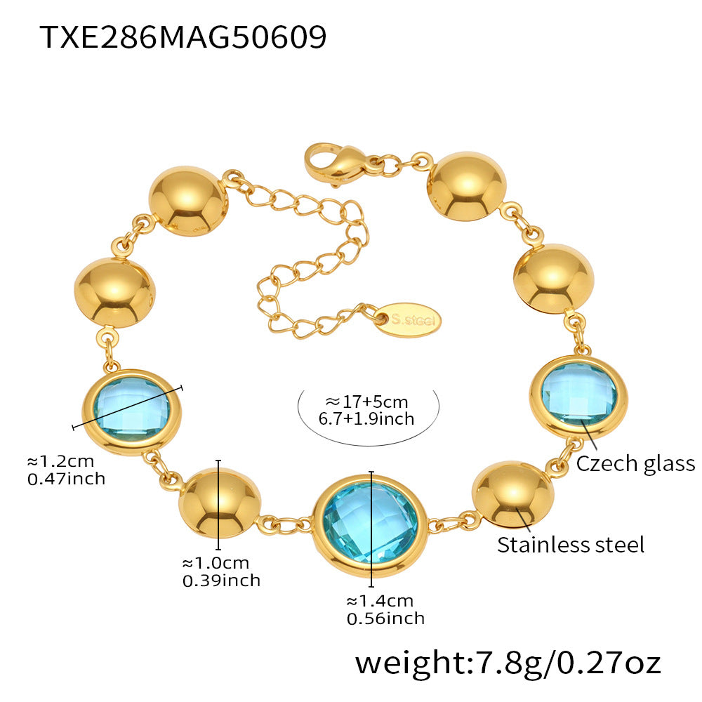 Planderful Everyday Genie Round Cut Glass Bracelet For Her