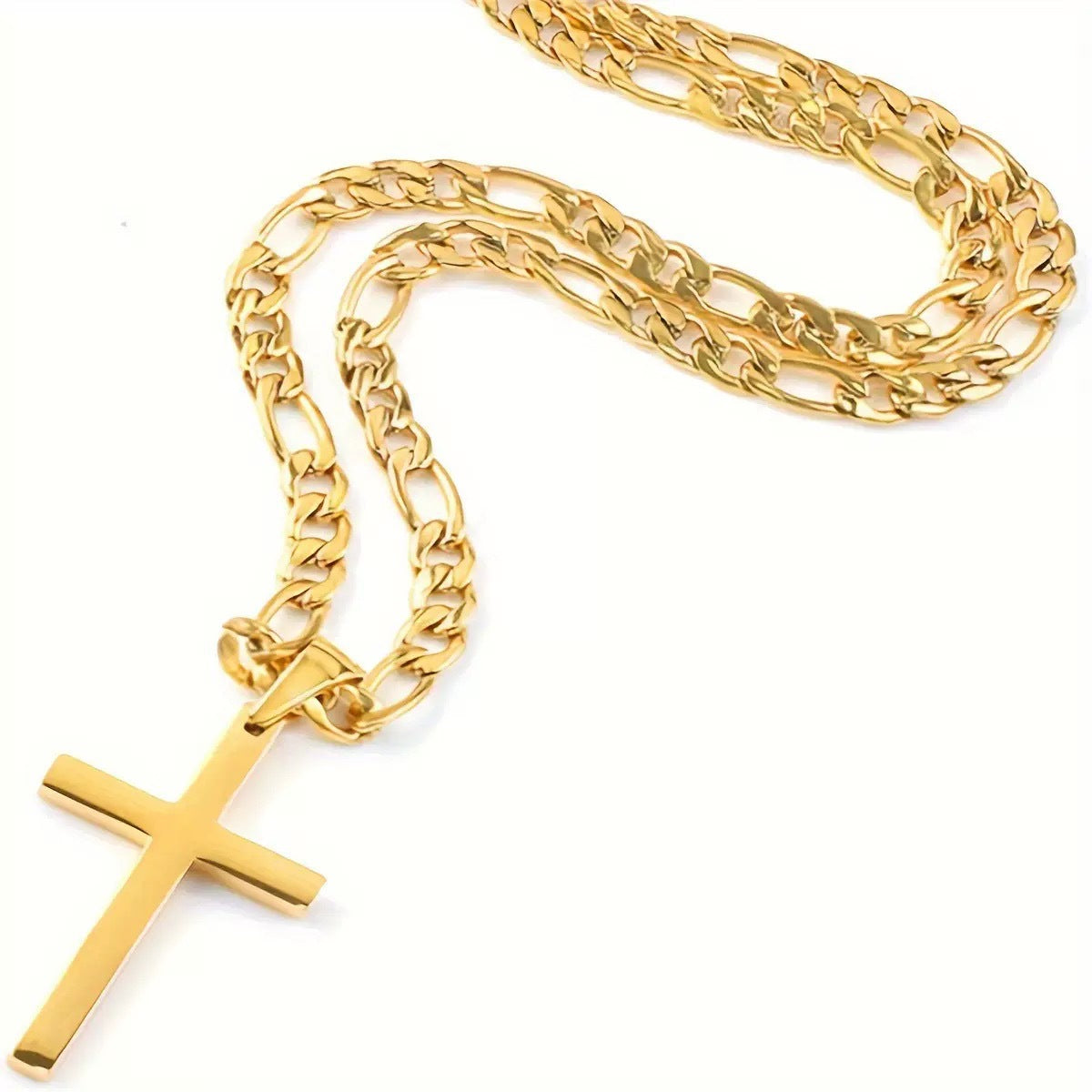 1. Planderful Stainless Steel Cross Necklace For Men - Premium Urban Hip Hop Jewelry Gift