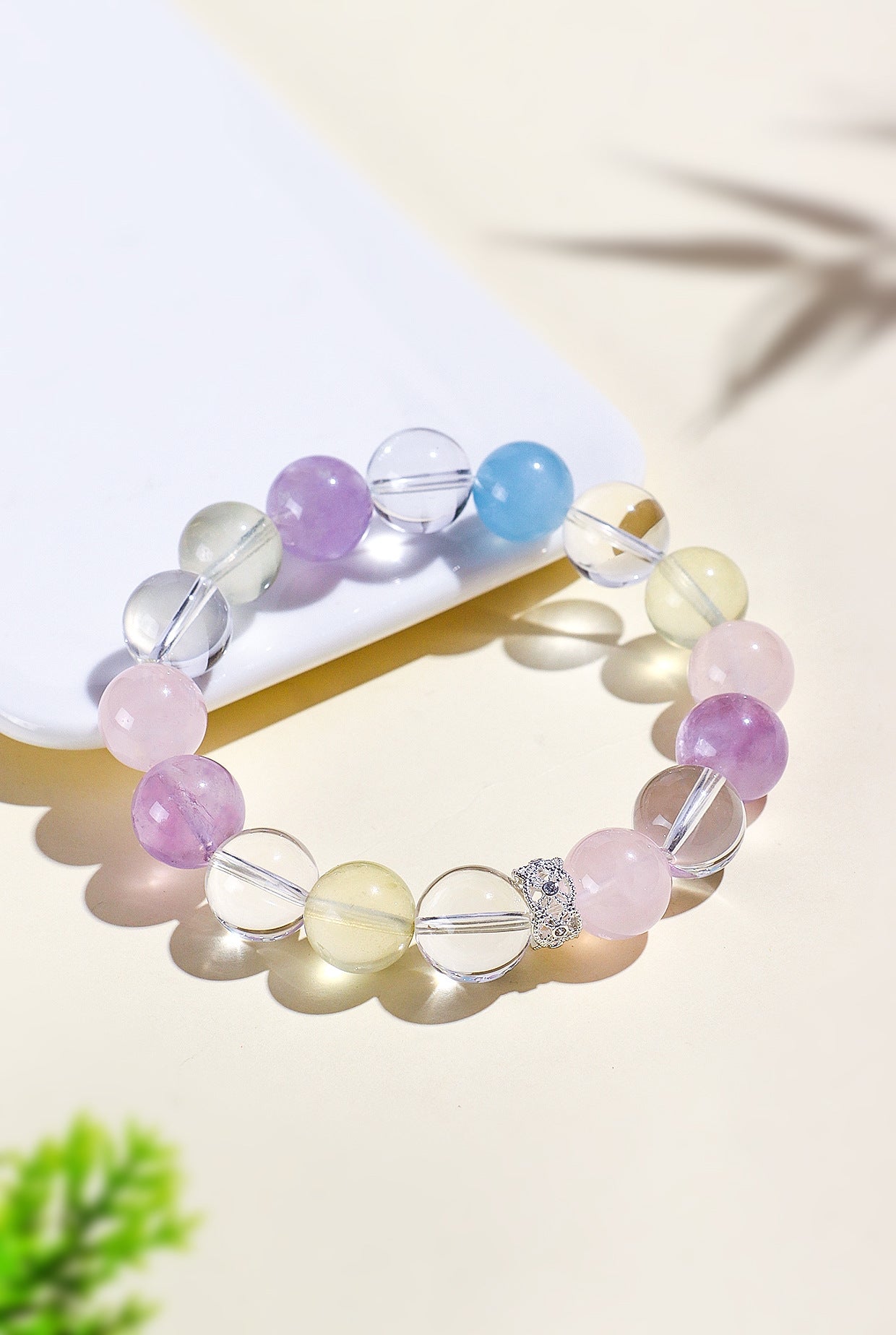 Planderful Fortune's Favor Bracelet – Elegant Lavender Amethyst and Aquamarine Design