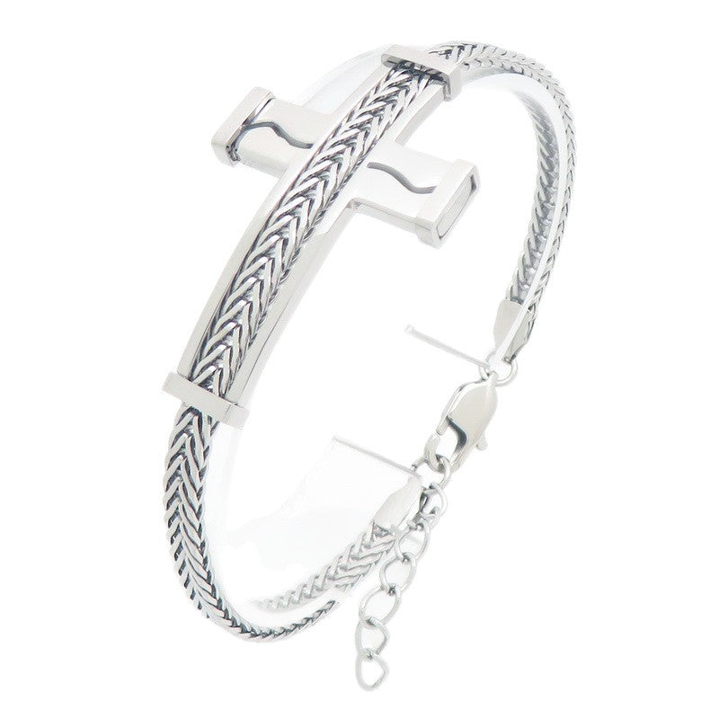 Hip-Hop Cross Bend Bracelet – Keel Chain – Extension Chain