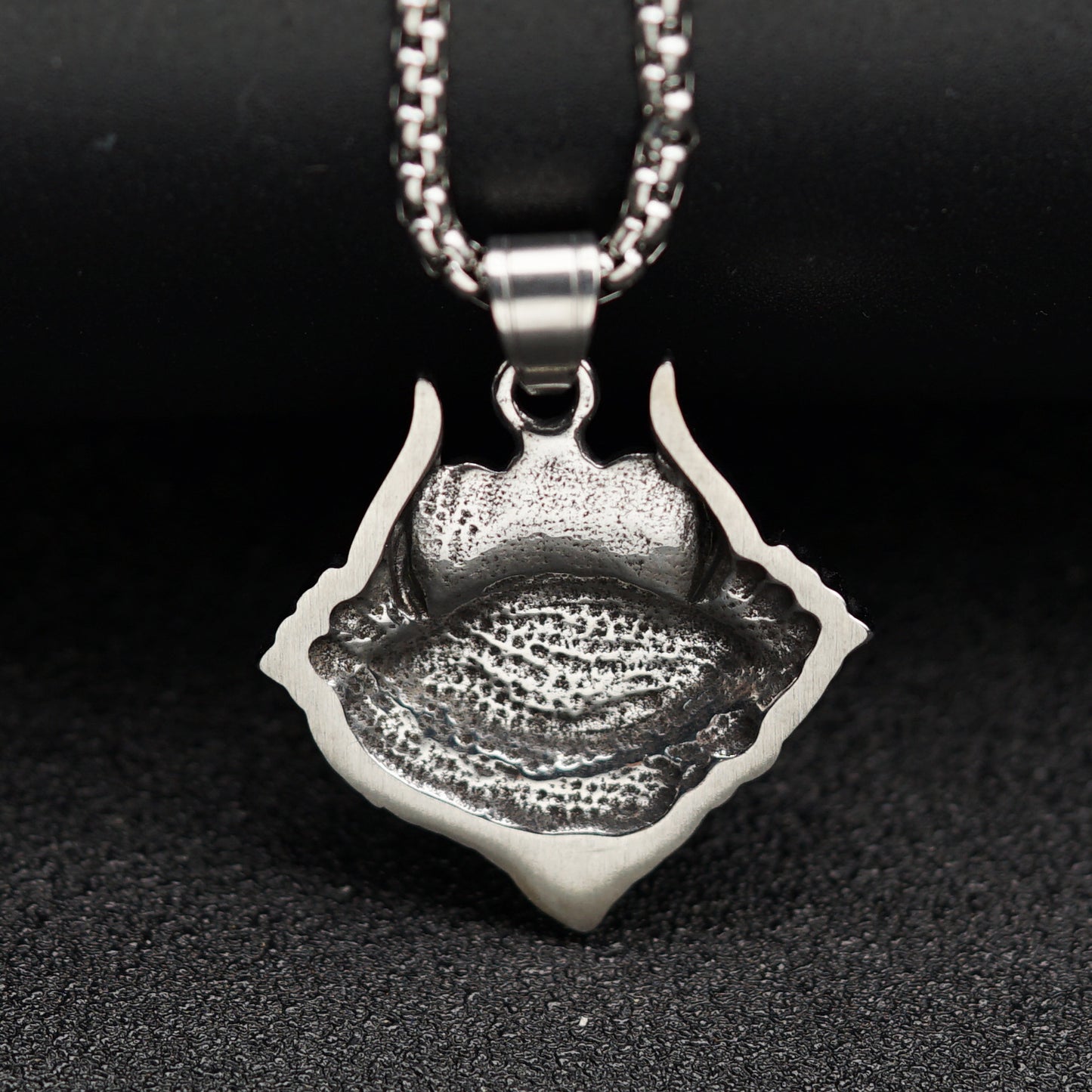 Steel Necklace – Statement Punk Skull Pendant for Bold Everyday Goth Style by Planderful