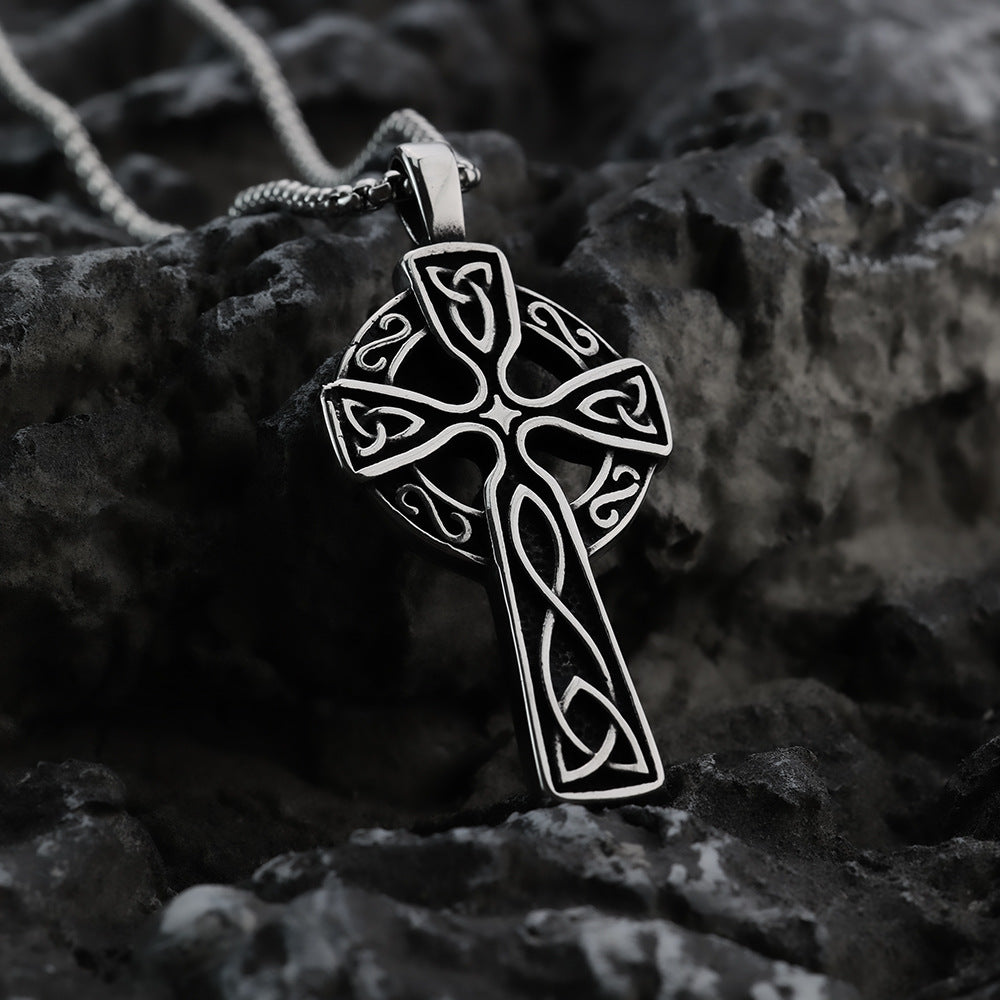Nordic Vintage Stainless Steel Men's Viking Celtic Knot Pendant
