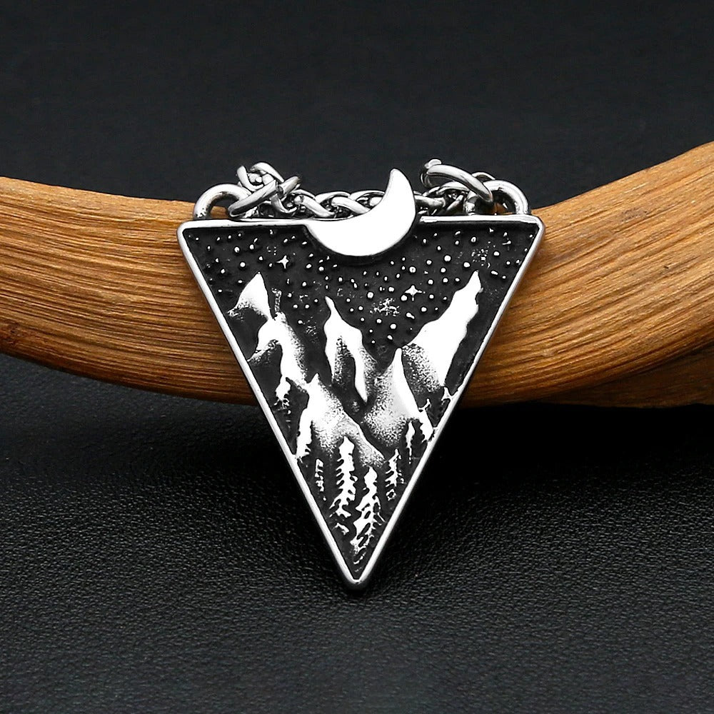 Punk Star Moon Pendant Necklace