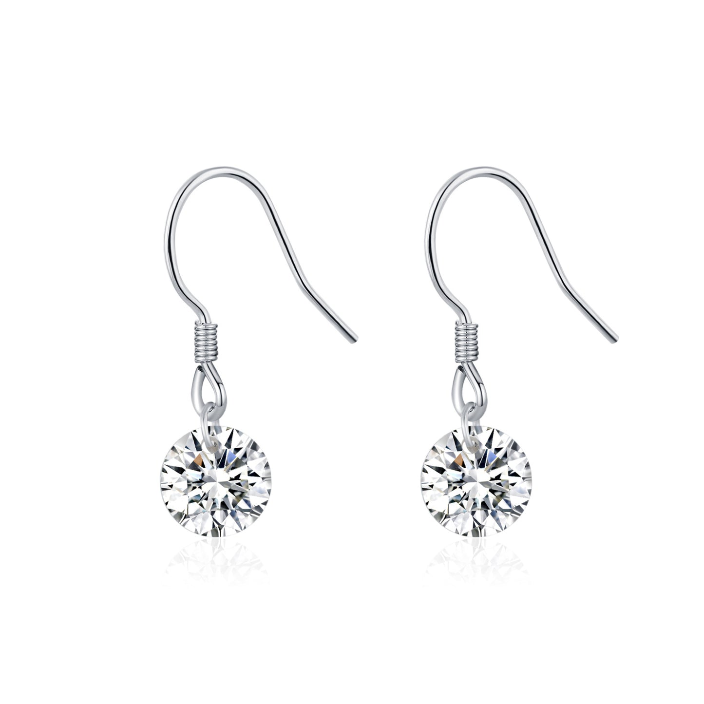 Planderful Moissanite Sparkling Earrings – Elegant 1.0 Carat Design in Sterling Silver