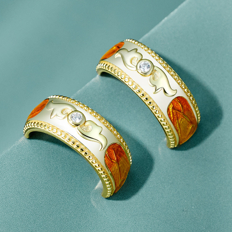 Merchandise Design Earrings 925 High-End Year of the Dragon