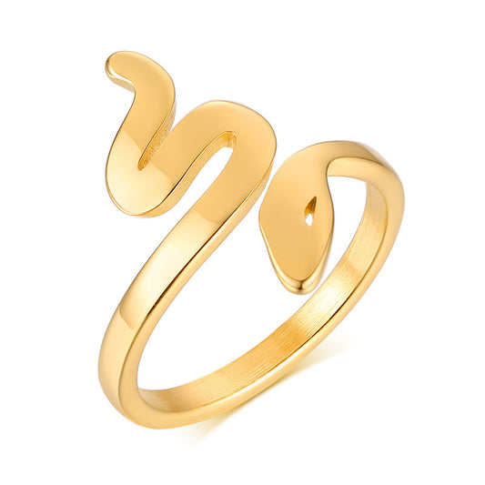 2MM Stainless Steel Open Ring Gold Snake Ring Women's Jewelry Wholesale