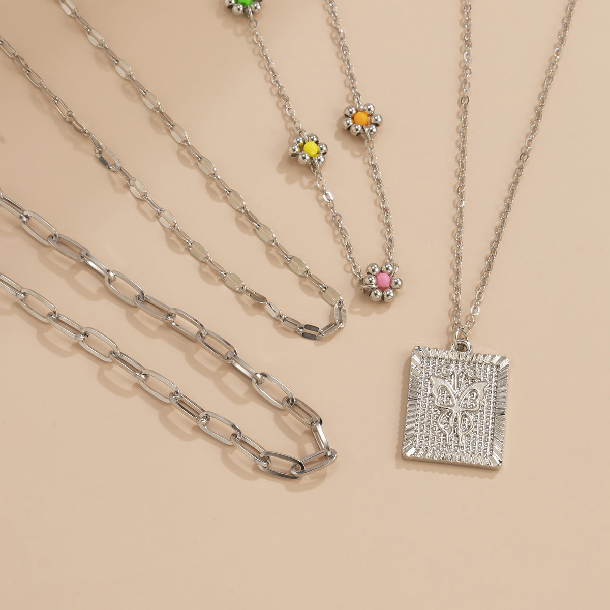 Planderful Vienna Verve Butterfly Layered Necklace For Women