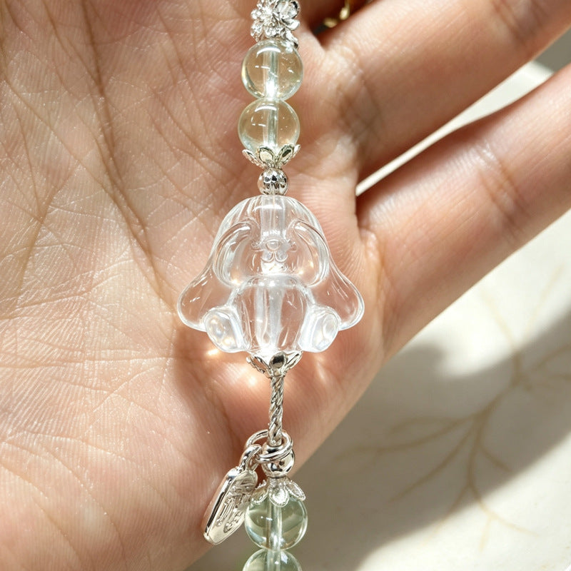 Rose Quartz Crystal Nine-Tailed Fox Bracelet