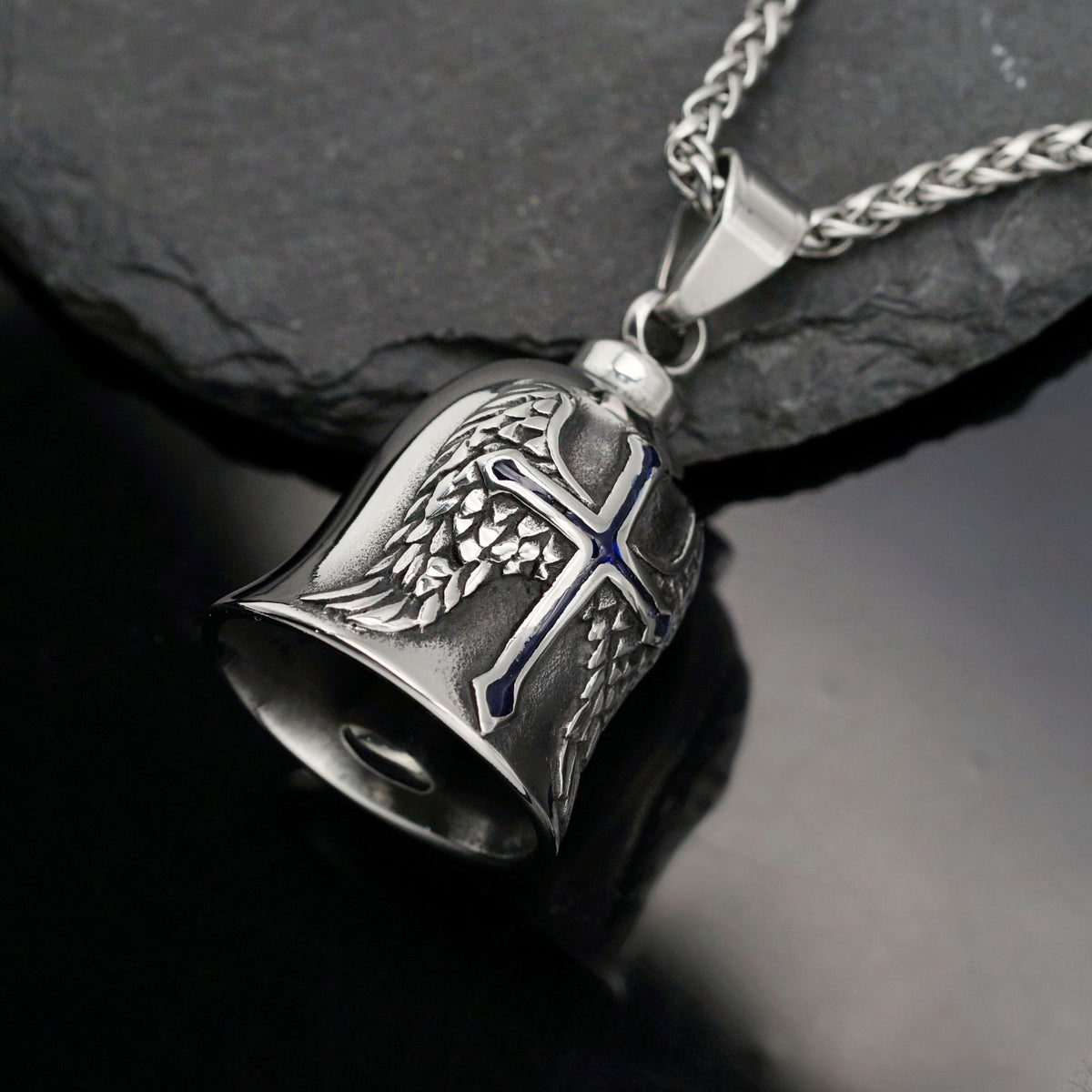 Punk Angel Wing Stainless Steel Men's Pendant Necklace