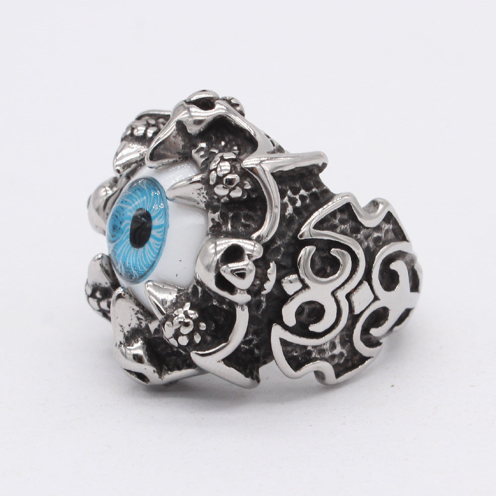 Devil's Eye Skull Titanium Steel Ring