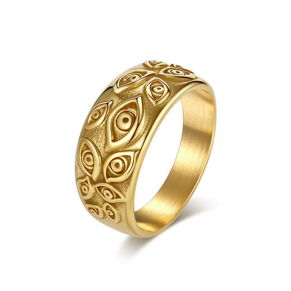 Devil's Eye Vintage Stainless Steel Ring for Men