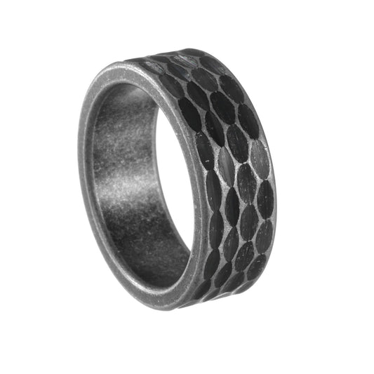 Planderful Everyday Genie Hammer Pattern Mens Ring Hip Hop