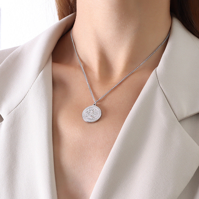 Medusa Goddess Vintage Necklace - Titanium Steel Greek Jewelry