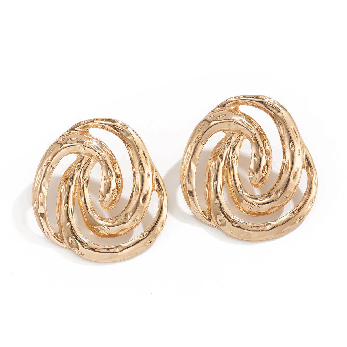 Conch Symbol Hollow Stud Earrings By Planderful Vienna Verve For Women Ocean Wind Geometry Exaggerated Spiral