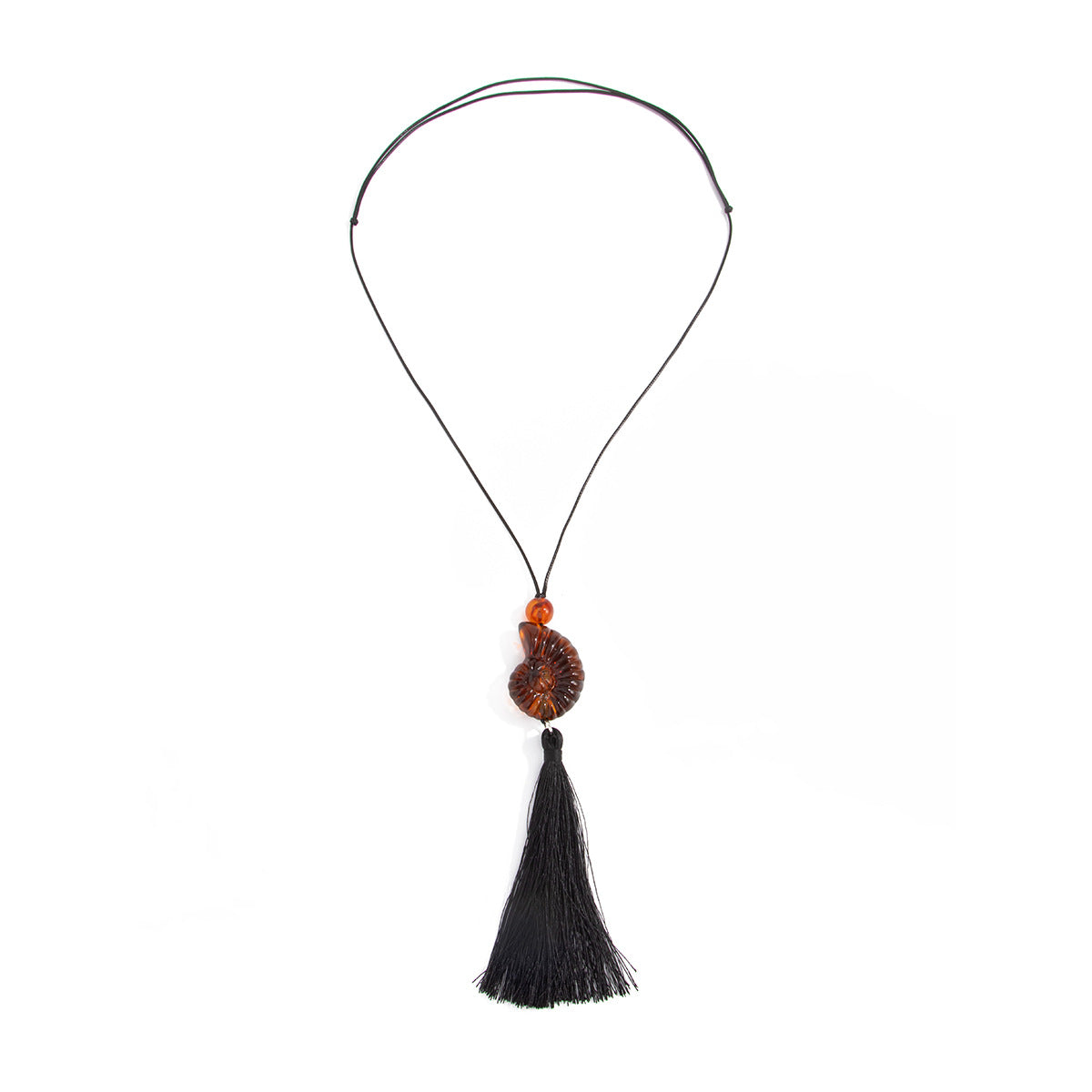 Adjustable Shell & Conch Fringe Necklace