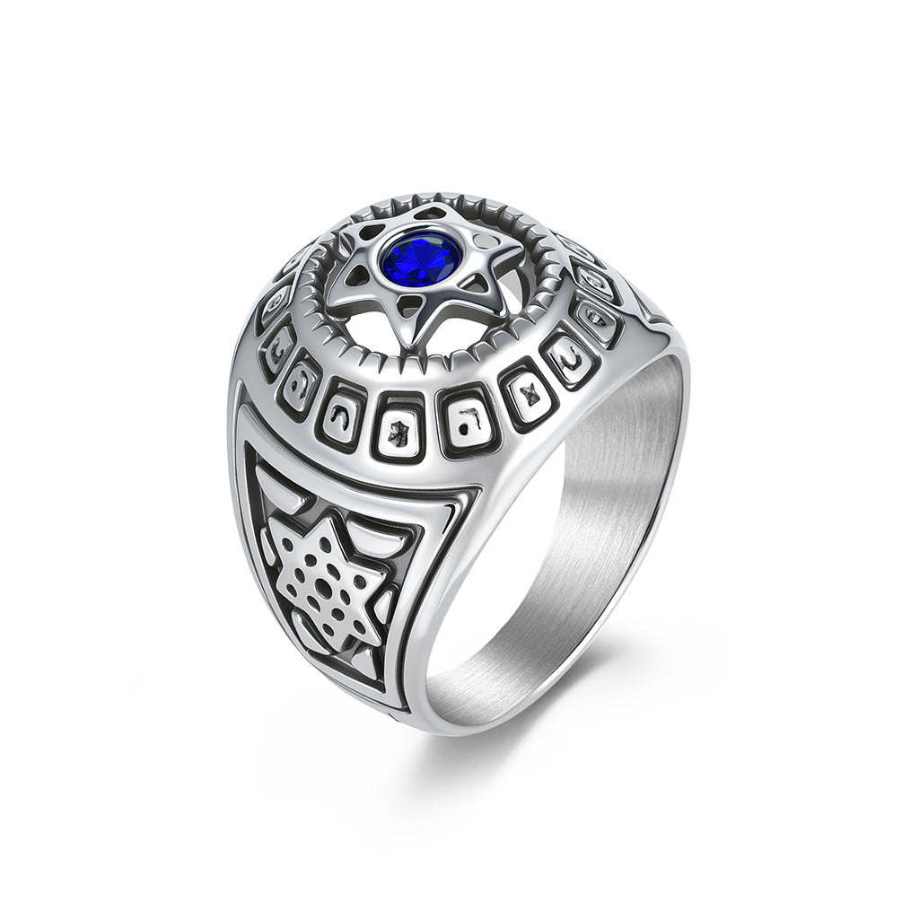 Vintage Stainless Steel Ring for Men