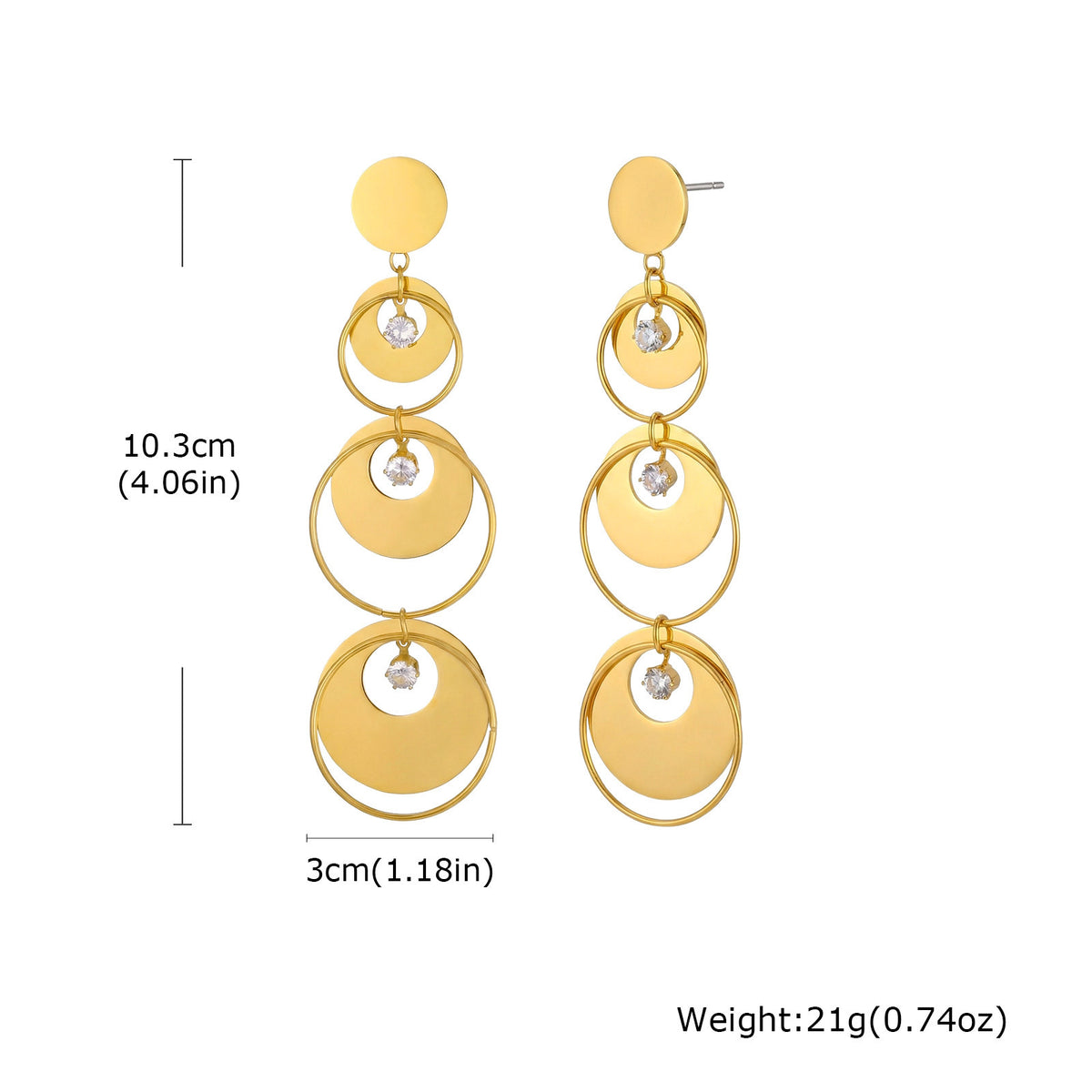 Gold-Tone Butterfly Pearl Chain Tassel Earrings