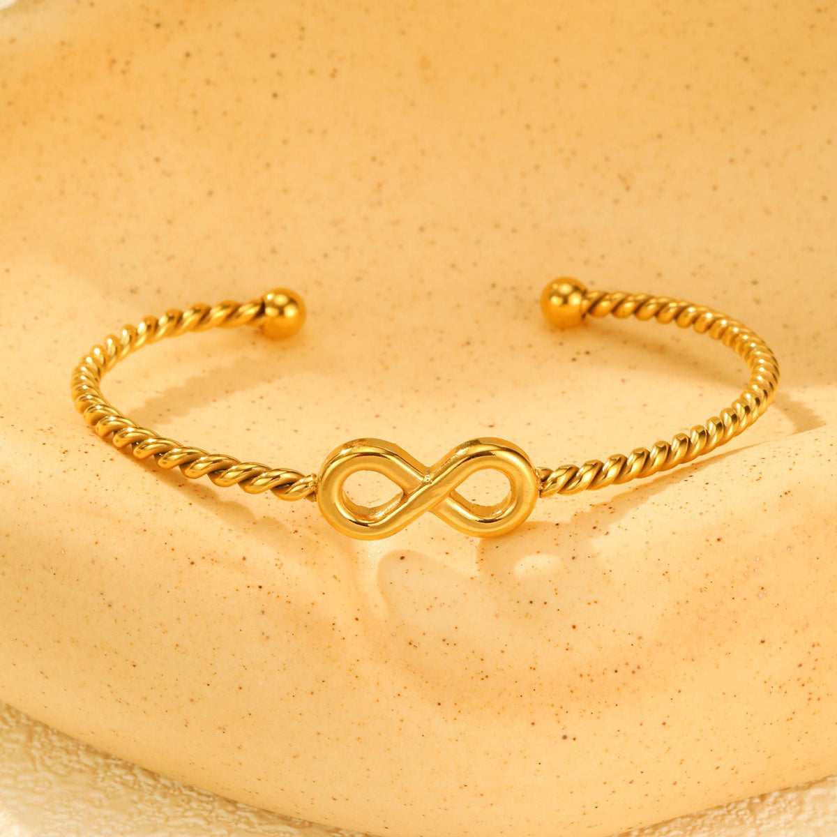 Braided Adjustable Gold-Plated Stainless Steel Bracelet Unisex