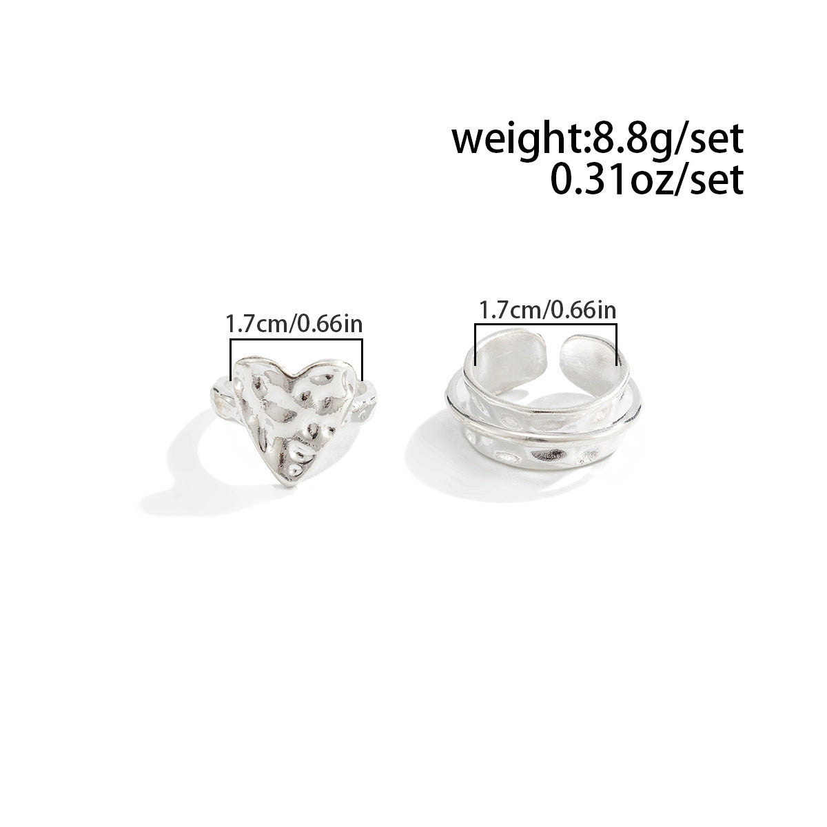 Planderful Vienna Verve Ring Geometric Wide Edge Open Ring For Bold Fashion Lovers
