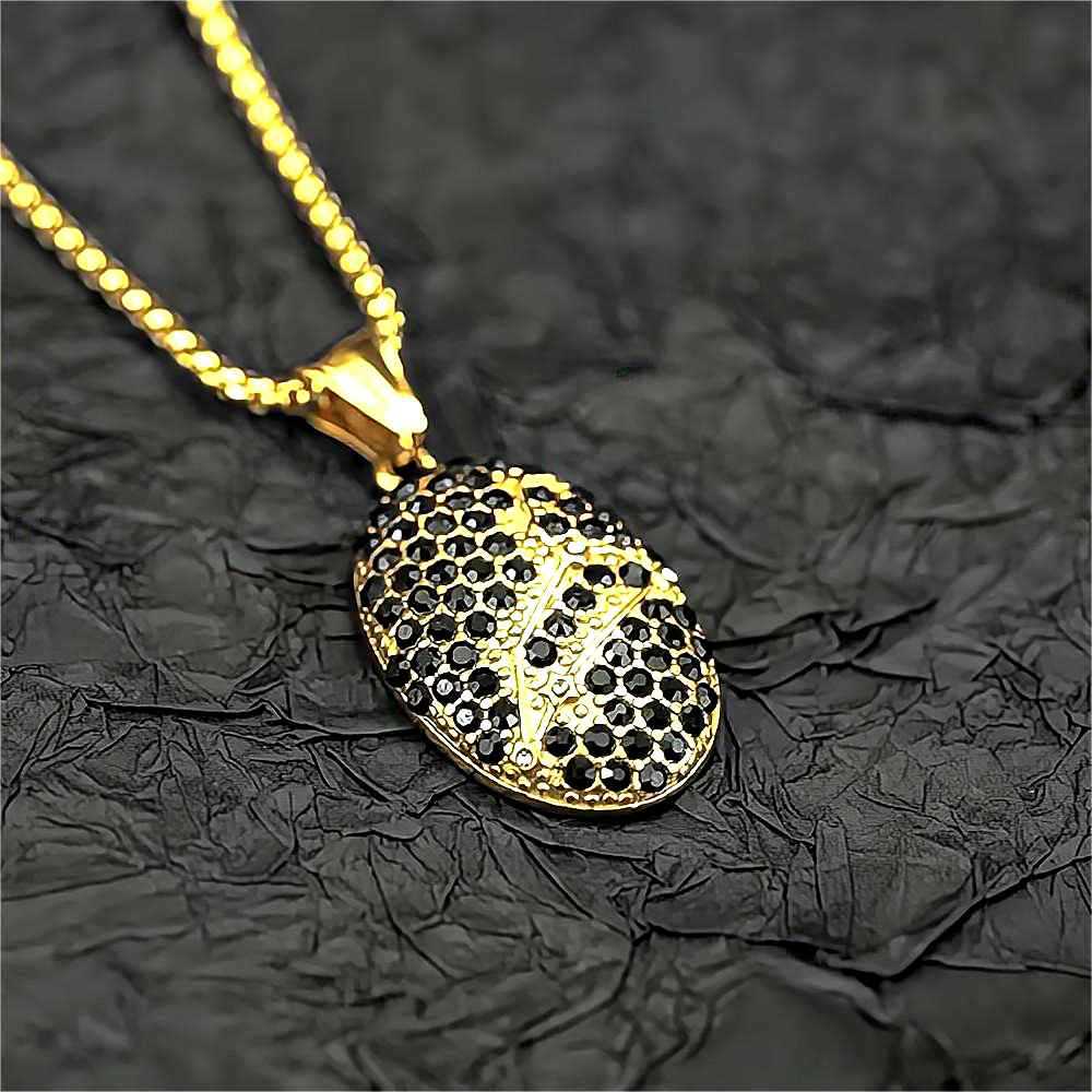 Zodiac Zircon Stainless Steel Pendant Necklace