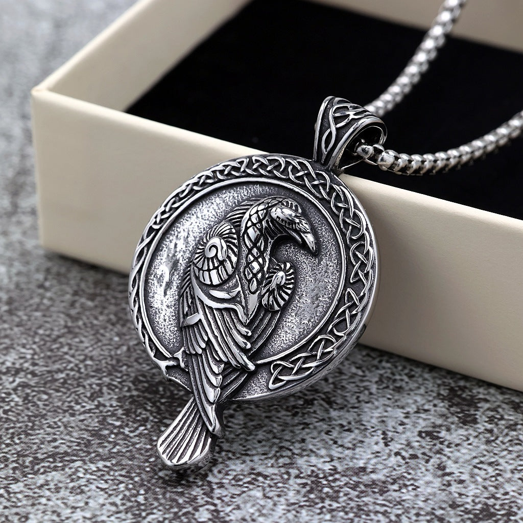 Vintage Viking Stainless Steel Pendant Necklace