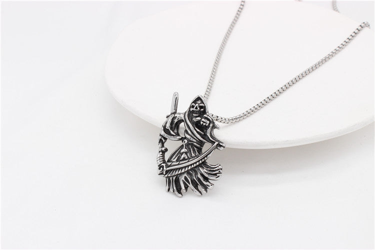 Scythe Guardian Titanium Steel Pendant Necklace