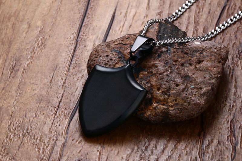European And American Trend Jewelry Triangular Shield Pendant