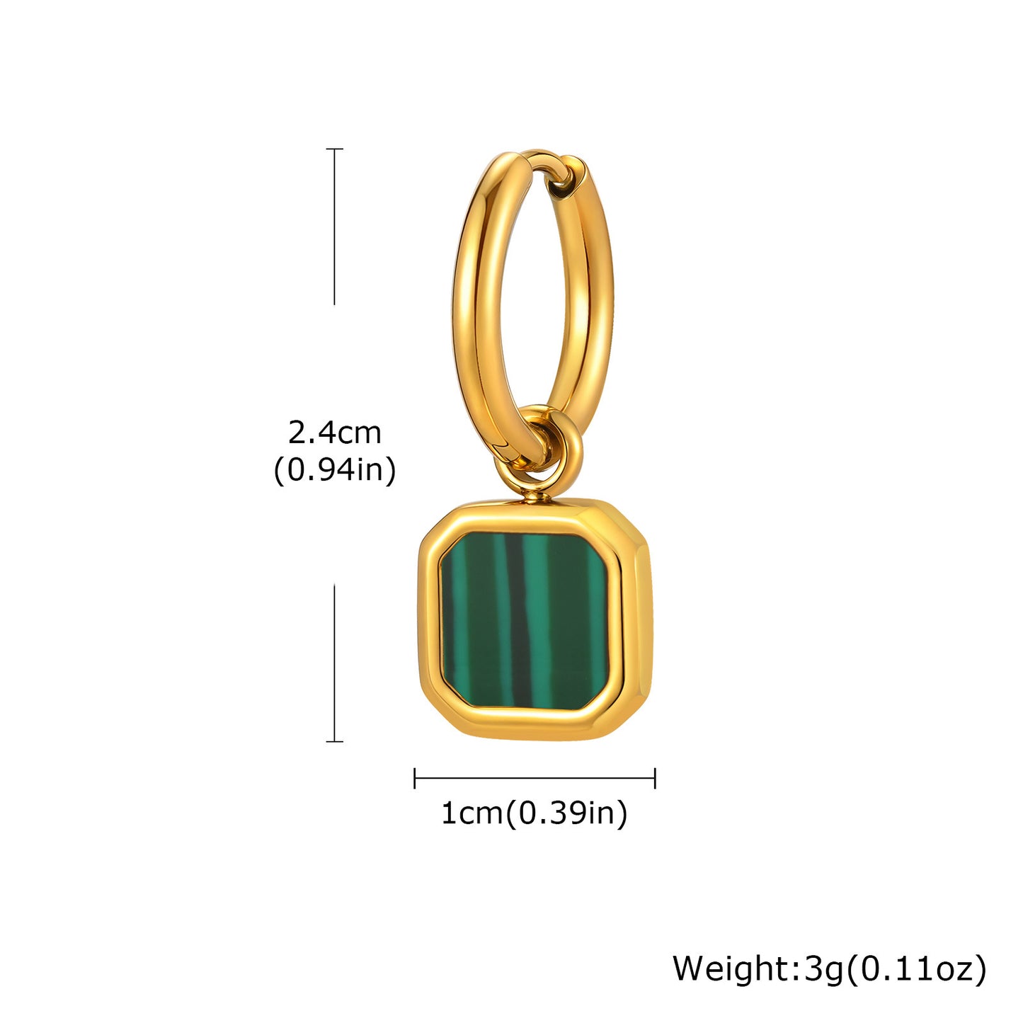 Planderful Stainless Steel Earrings Unisex Bold Tiger Eye