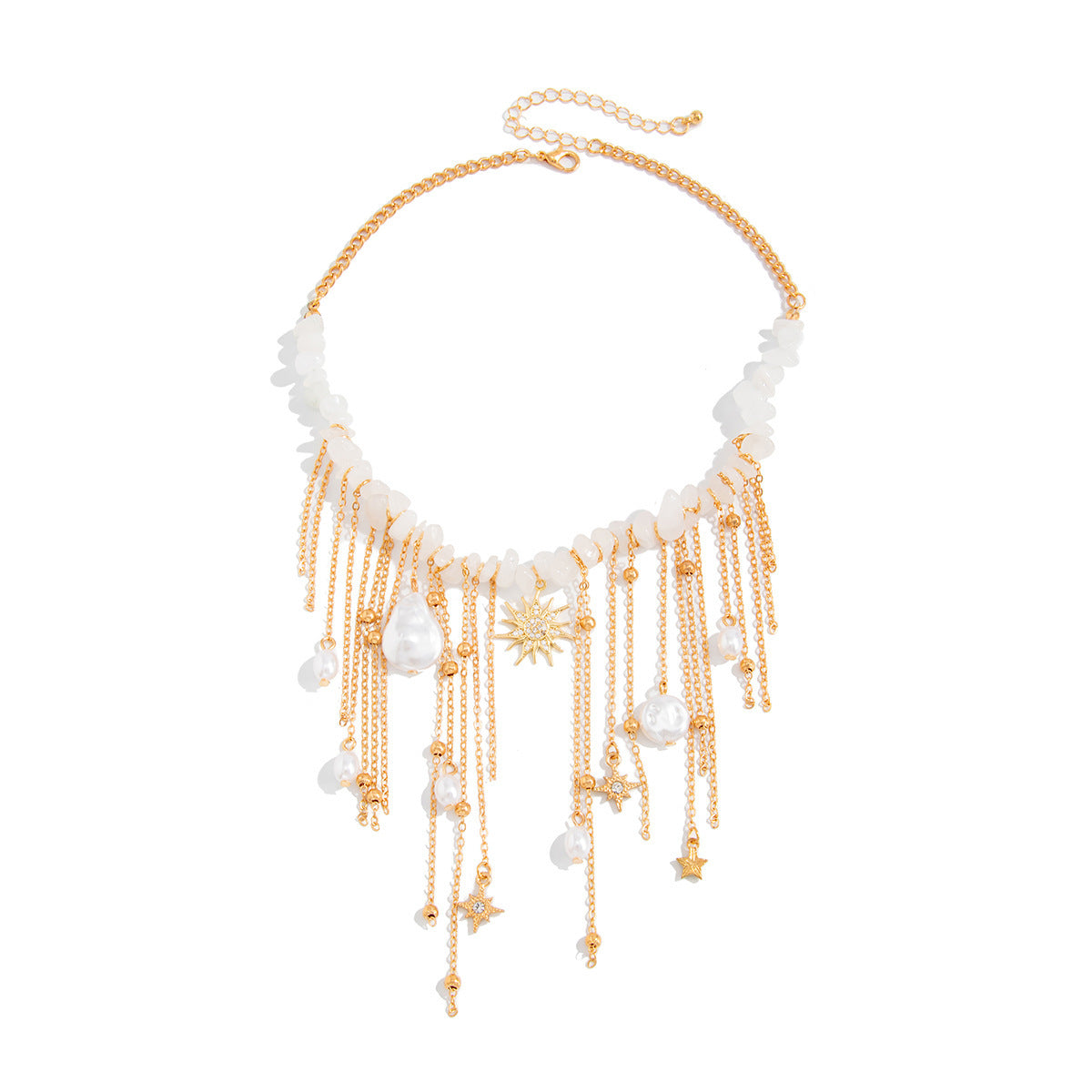 Sun & Star Gemstone-Style Vacation Necklace