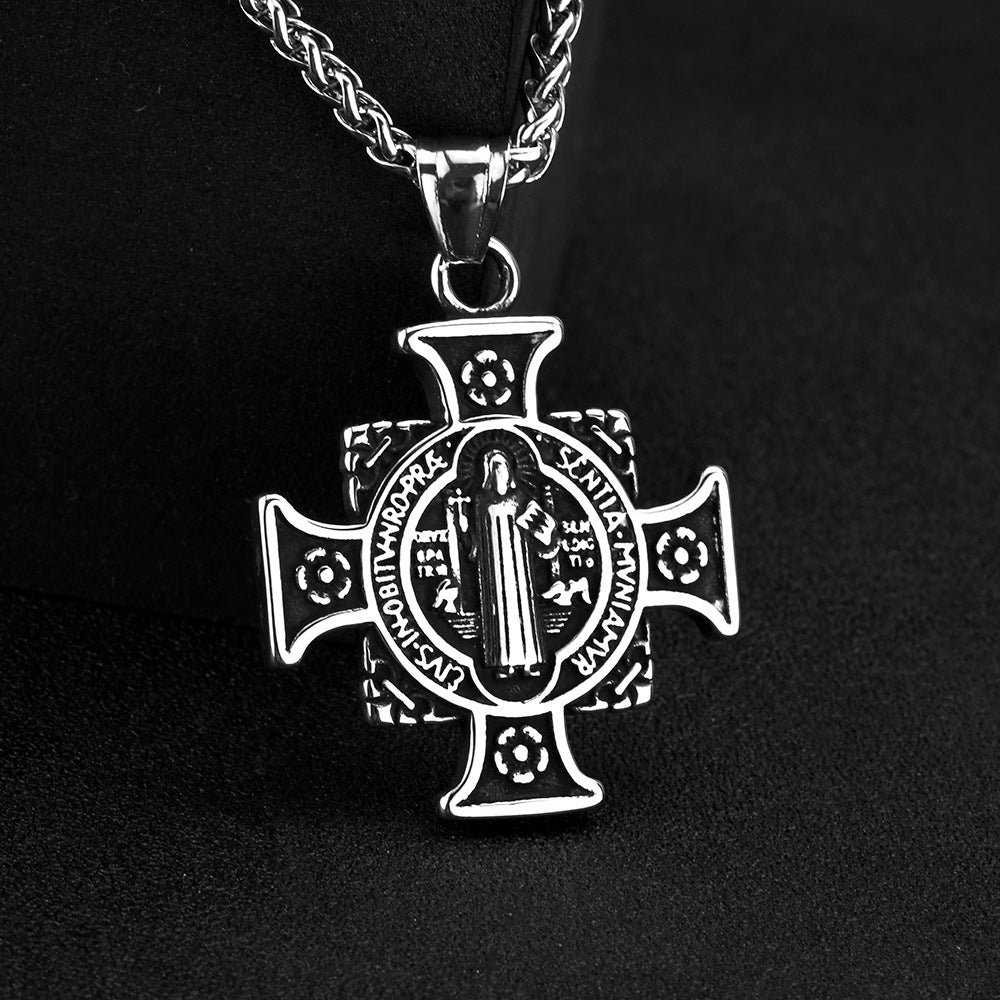 European And American Retro Men's Jewelry Stainless Steel Pendant Necklace