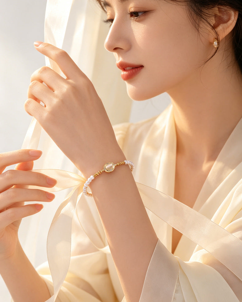 Freshwater Pearl Heart Bracelet