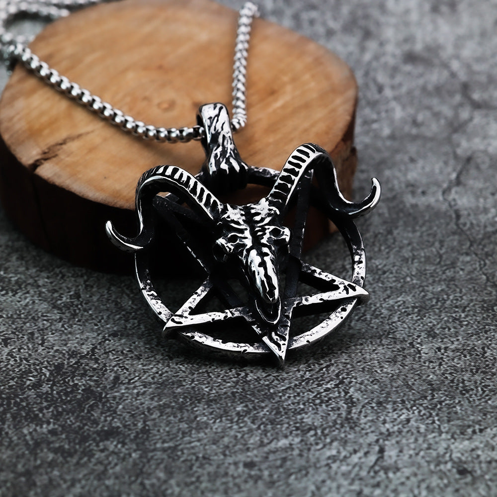 Cross-Border Satan Sheephead Hexagram Men's Pendant Steel