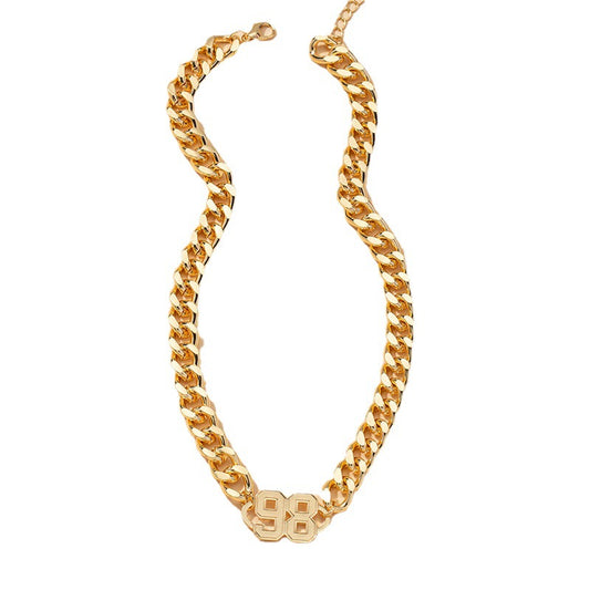 Cross-Border Fashion Metal Necklace with Thick Chain Ornament