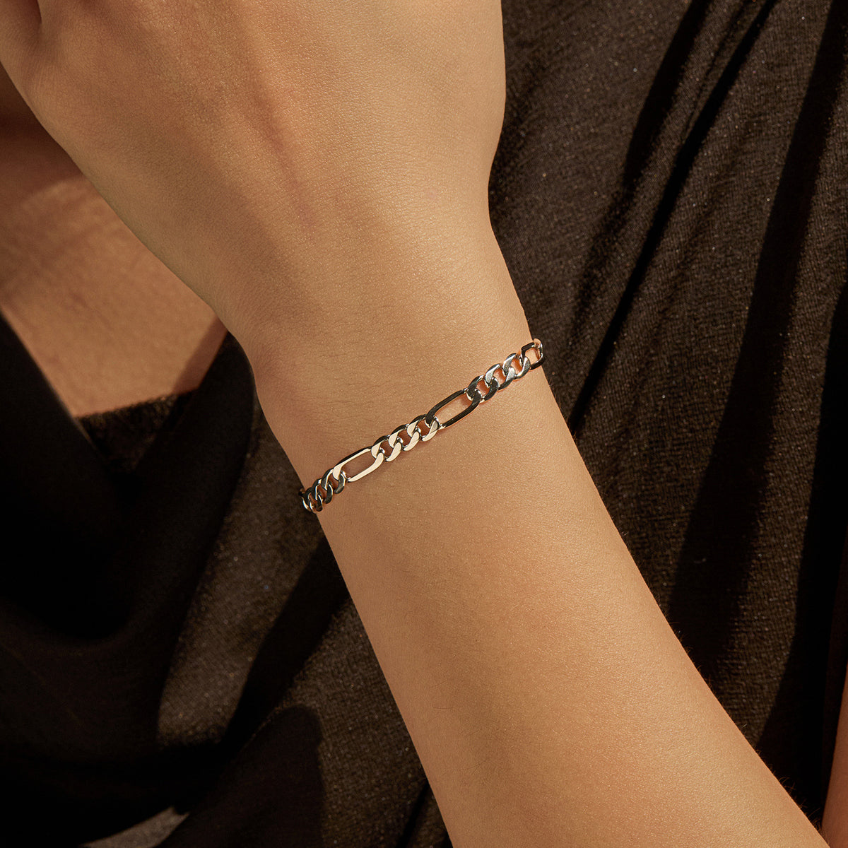925 Sterling Silver Figaro Bracelet
