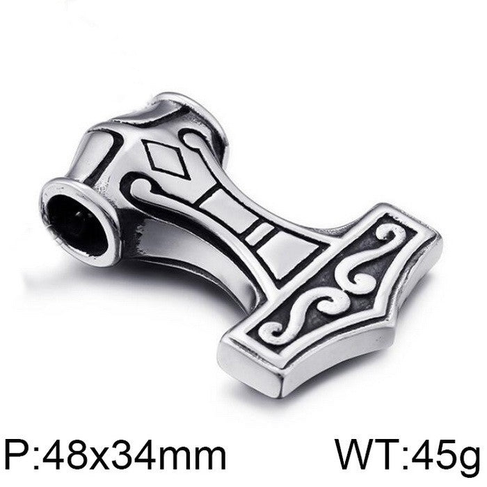 Planderful Dark Wolf Head Pendant Men Titanium Steel