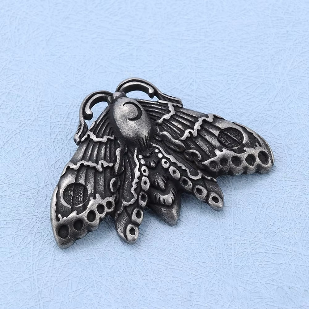 Gothic Skull Butterfly Stainless Steel Men's Pendant Necklace