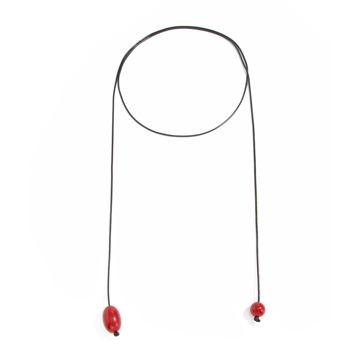 Asymmetrical Round Bead Y-Necklace