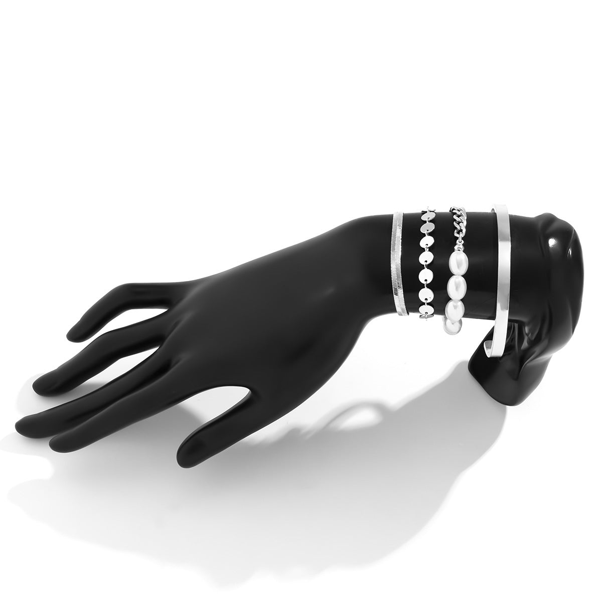 Snake Bone Jewelry Empowered Bracelet with Imitation Pearl Embellishments