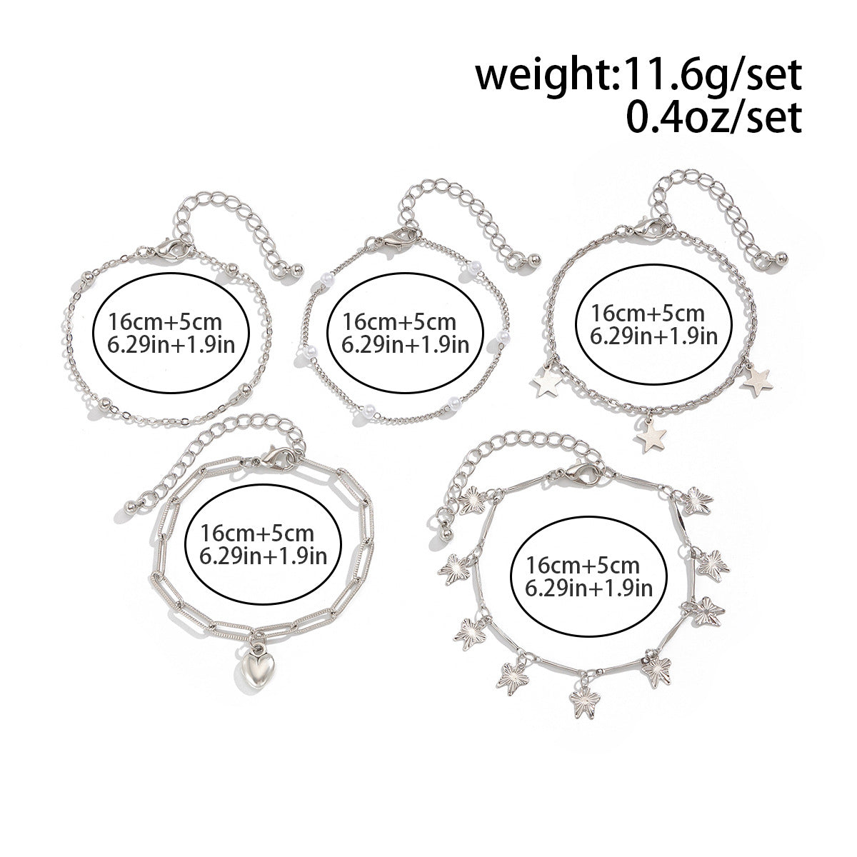 Planderful Pearl Bead Bracelet Vienna Verve Personalized Love Star Pendant For Women