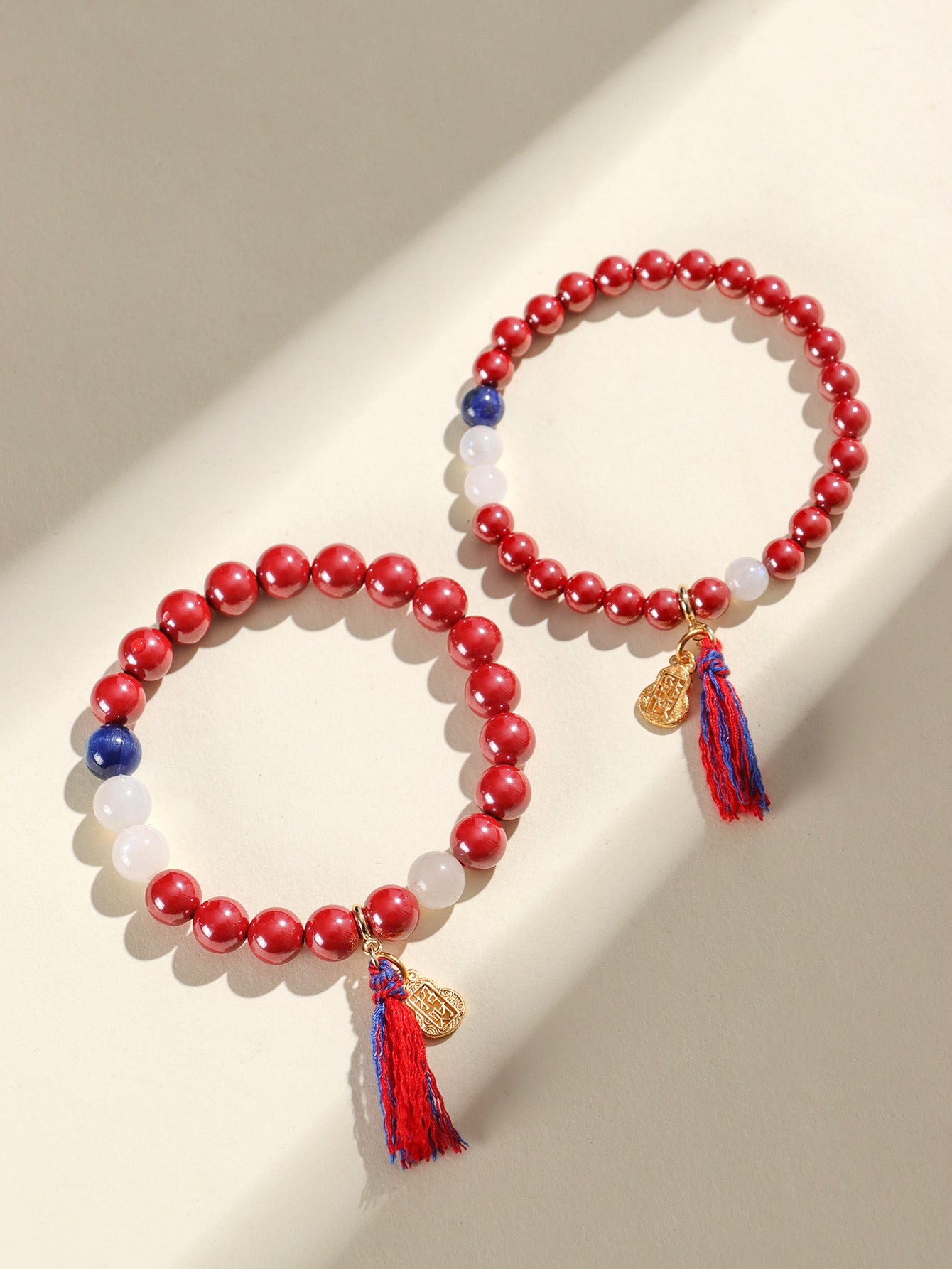 Planderful Fortune's Favor Bracelet – Retro Ethnic Style with Cinnabar Beads