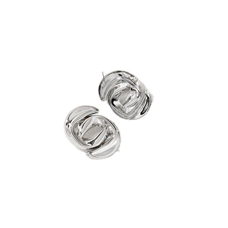 Irregular Geometric Metal Stud Earrings - Vienna Verve Collection