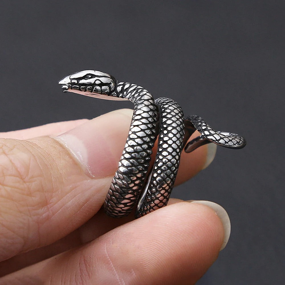 Punk Snake Zodiac Ring