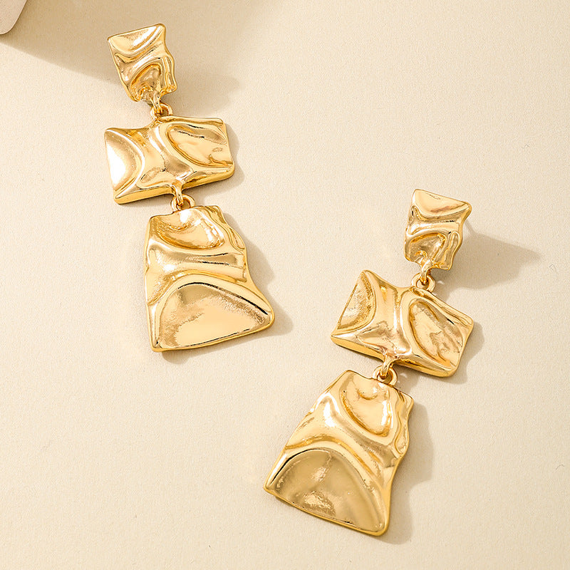 Planderful Vienna Verve Earrings – Exquisite Metal Geometric Design