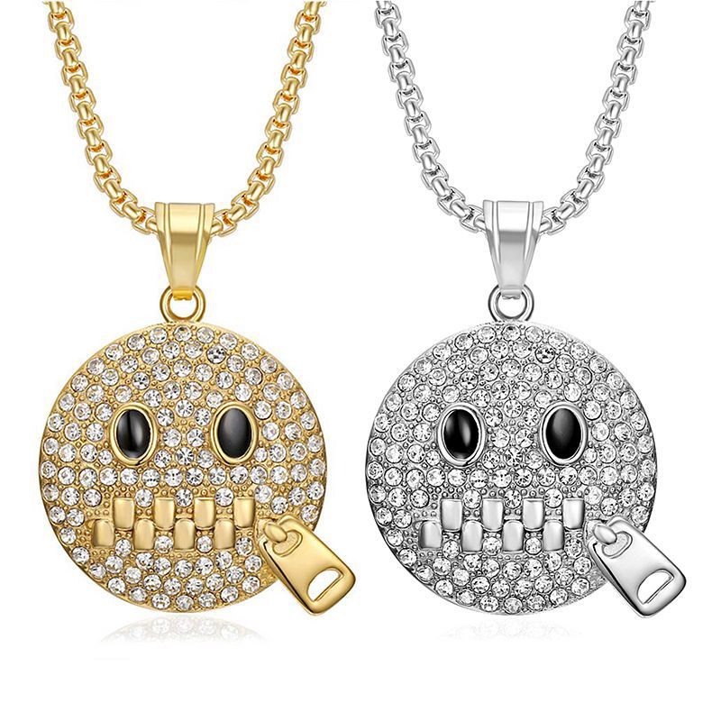 Rhinestone Necklace – Statement Hip Hop Pendant