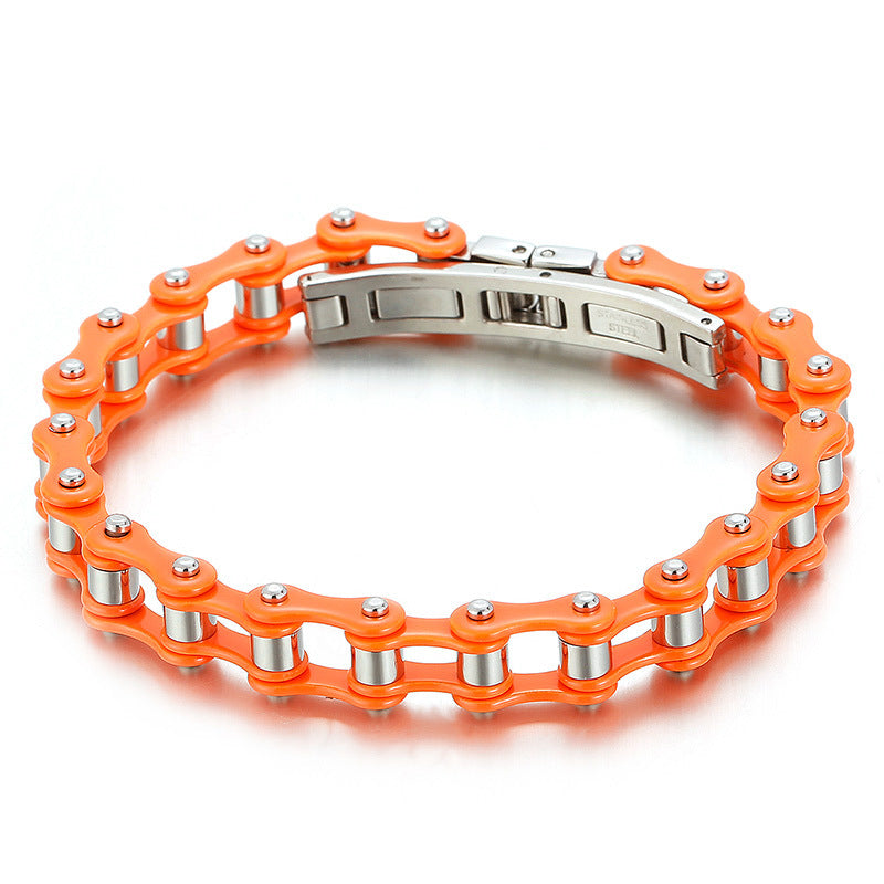 Titanium Steel Men's Bracelet with Multicolor European and American Fashion Touch