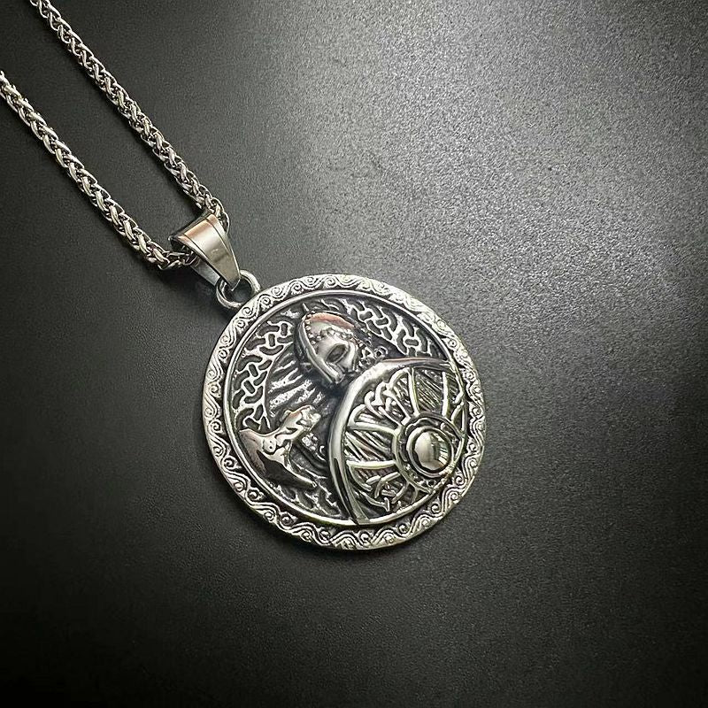 Stainless Steel Necklace - Vintage Nordic Viking Pendant